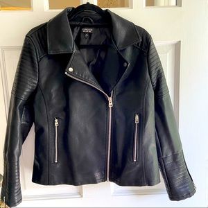 Topshop Black Leather Jacket